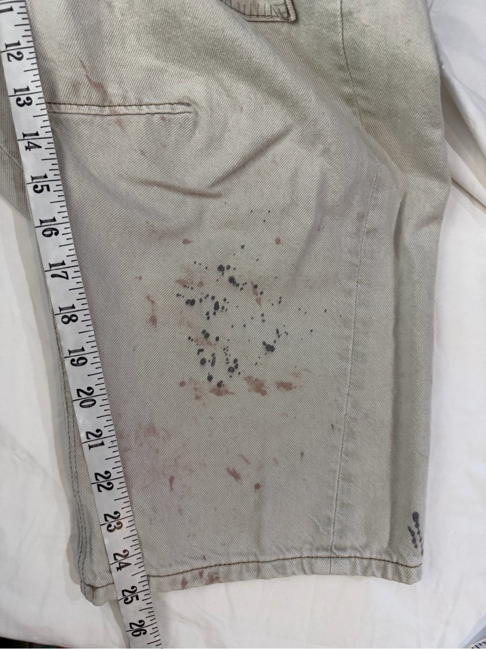 NWT FREE PEOPLE WE THE FREE Moxie Low Slung Barrel Jeans Jetty Splatter‎ 29 - Picture 14 of 16